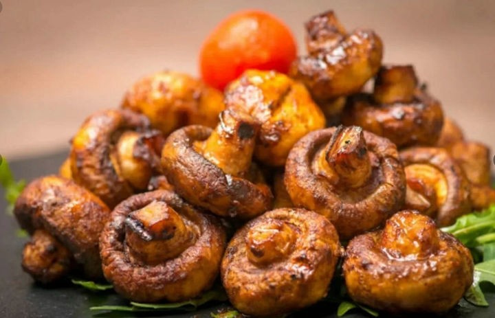 Шампиньоны на Мангале